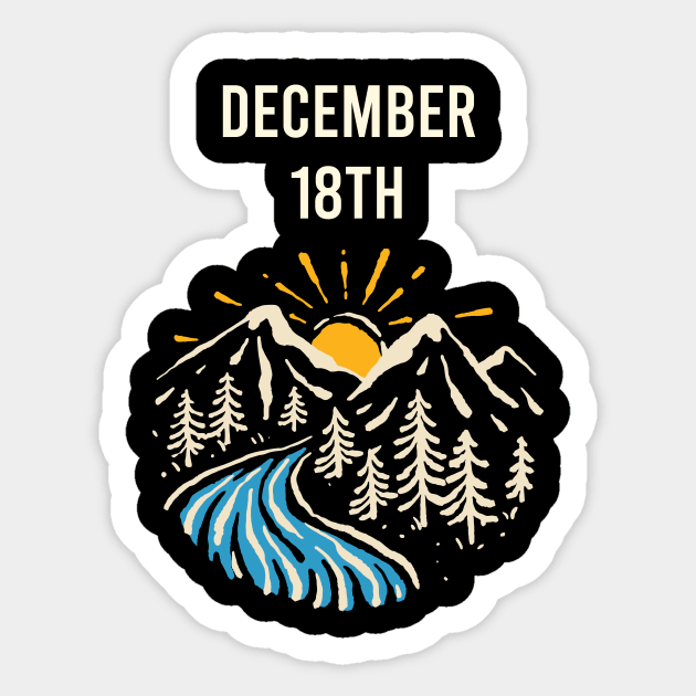 Landscape December 18th 18 Sticker by blakelan128